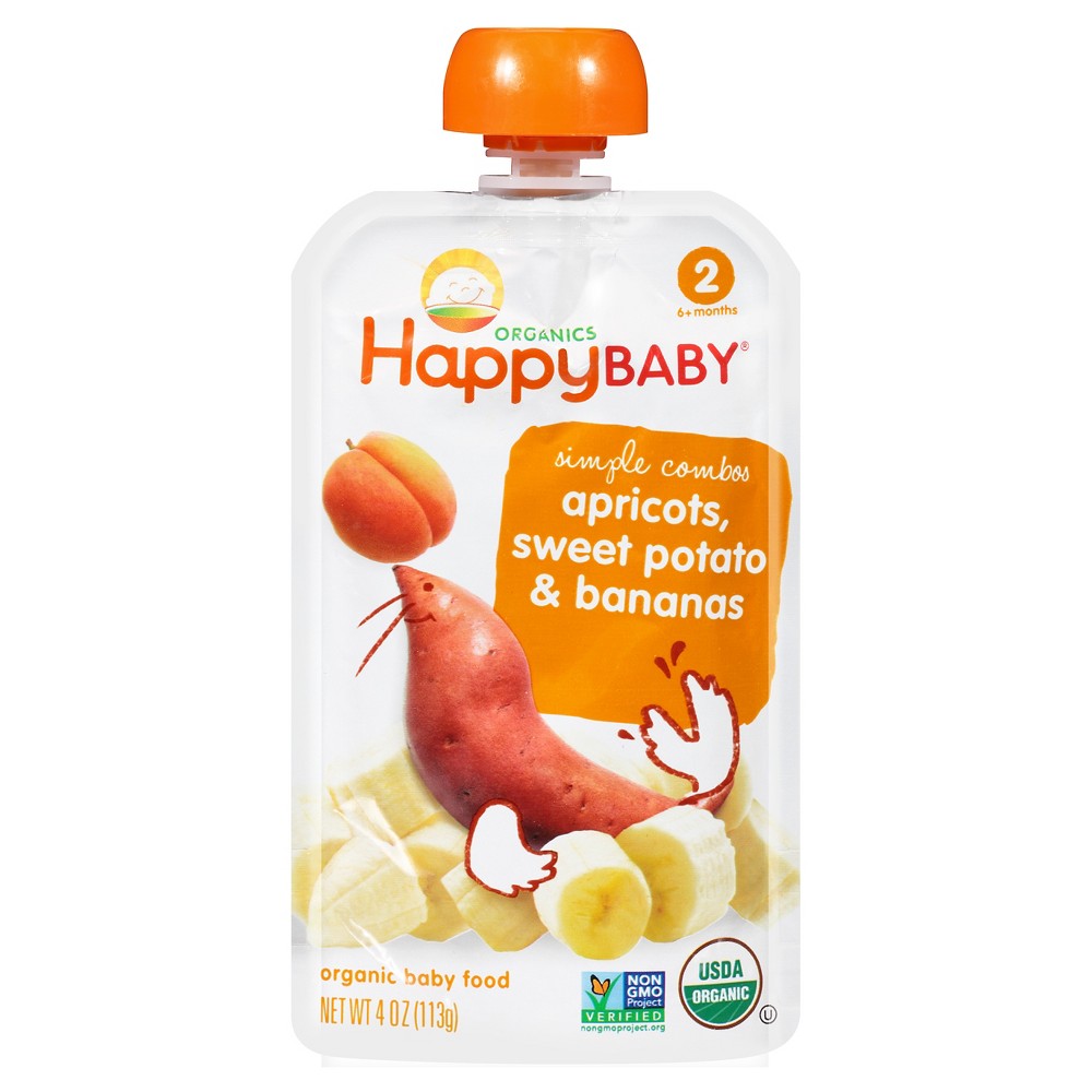 UPC 852697001361 product image for Happy Baby Stage 2 Sweet Potato & Apricot Organic Baby Food - 4oz | upcitemdb.com