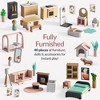 Best Choice Products Pretend Play Wooden Doll House w/ 40 Interactive Accessories, 3-Story Modern Toy Dollhouse Playset - 3 of 4
