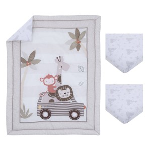 NoJo Jungle Ride Nursery Mini Crib Bedding Set - 3pc - 1 of 4