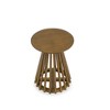 HDZNVF 19.7 inch H End Table, Walnut Brown - 3 of 4