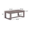 47.5" Wooden Contemporary Coffee Table with Rectangular Top and Double Pedestal for Living Room - 4 of 4