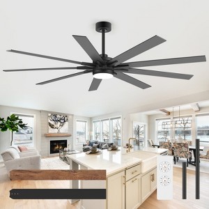 Airsurfer Ceiling Fan with Light Modern 72 inch Ceiling Fan with Light and Remote ,Reversible Quiet DC Motor, Timer, Ceiling Fan for Living Room - 1 of 4