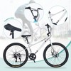 DSVIMOY Bicycles, Kids Bike with Double Disc Brakes, Children's Bicycle for Boys Girls Age 12+ Years, Silver, 68.8"*26.77"*47.6" - 4 of 4