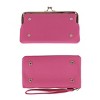 CTM Women's Fashion Kiss Lock Wristlet Vegan Leather Wallet - 3 of 4