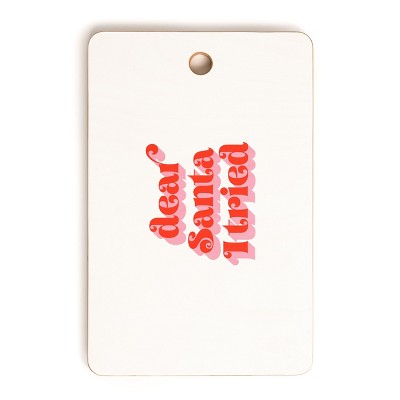 Emanuela Carratoni Dear Santa I tried Cutting Board Rectangle -Deny Designs