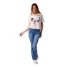 Hello Kitty & Friends Chococat My Melody & Hello Kitty Women's Sand V-Neck Short Sleeve Cropped Tee - 4 of 4