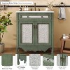 30" Antique Pattern Bathroom Vanity with Rectangle Ceramic Sink, Bathroom Vanity Cabinet with Tip-Out Tray / Flip-Out Drawer - 4 of 4