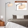 SUGIFT Dimmable Boho Floor Lamp with Rattan & Linen Drum Shade – Remote & Footswitch Control - 3 of 4