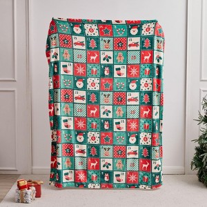 Cozy Printed Throw Christmas Collection Blanket - 300 GSM Fleece Throw Size Blanket for Home Decoration - 1 of 4