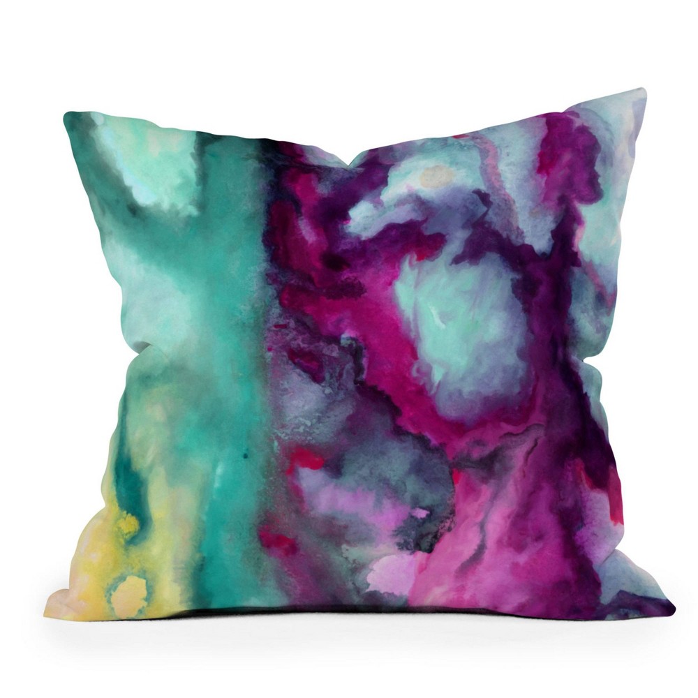 Photos - Pillow 16"x16" Jacqueline Maldonado Armor Square Throw  Purple - Deny Designs: Hidden Zipper, Removable Cover, Indoor Use