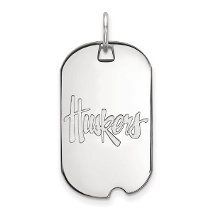 Black Bow Jewelry Sterling Silver Nebraska Cornhuskers NCAA Pendant - 1 of 3