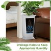 TUYOHW Set of 2 Tall Planters for Plants, 24" Tapered Tall Planters with Tray for Porch, Patio, Backyard, Large Planters for Outdoor Indoor Plants - 4 of 4