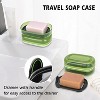 Aoibox Travel Soap Case with Lid, Portable Bar Soap Holder for Travel, Camping, Gym, Bathroom - Leak-Proof & Durable - 2 of 4