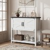 Farmhouse Entryway Table, Console Table with 2 Storage Cabinets, Coffee Bar Cabinet,for Kitchen, Hallway, Dining, Living Room - 2 of 4