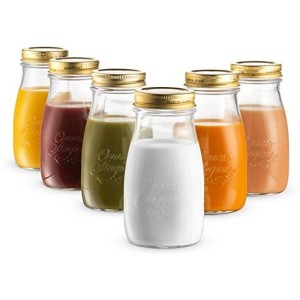 Bormioli Rocco Quattro Stagioni 6‑Piece Glass Bottle Set - Storage Jars with Lids - Airtight Twist Cap Containers - BPA-Free Italian Glass - 1 of 4