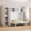 Mshliw Queen Size Murphy Bed with Wardrobe and Drawers, Wall Bed Cabinet with Storage Shelves, Foldable Space Saving Bed Frame - 4 of 4