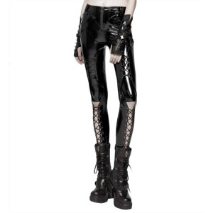 Women's Leather Lace Front Legging - Western F.a.s.h.i.o.n - 1 of 4