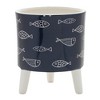 Melrose Coastal Fish Pattern Planter (Set of 12) - 4 of 4