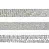 Wrapables Glitter and Shine Washi Tapes Decorative Masking Tapes (Set of 3), Silver Glitz and Glitter - 3 of 3