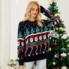 Clearlove Women's Christmas Sweater Funny Cute Tree Snowflake Reindeer Santa Xmas Knitted Pullover Tops - 2 of 4