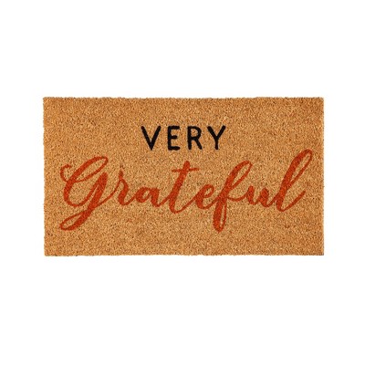 28" x 16" Nature Coir Mat, Grateful