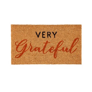 28" x 16" Nature Coir Mat, Grateful - 1 of 4