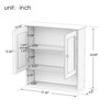 Bathroom Wall Cabinet with Doule Mirror Doors and Shelvs - 4 of 4