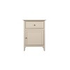 HomeStock Beige Nightstand 28x23x17 with Three Drawers, Contemporary Bedside Table for Bedroom Storage and Rich Stylish Finish - 3 of 4