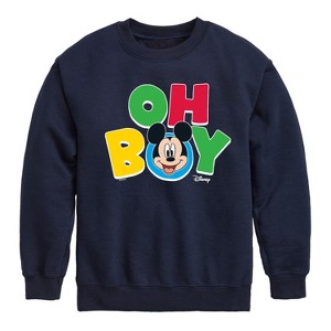 Boys' - Disney - Oh Boy Graphic Long Sleeve Fleece Sweatshirt - 1 of 4