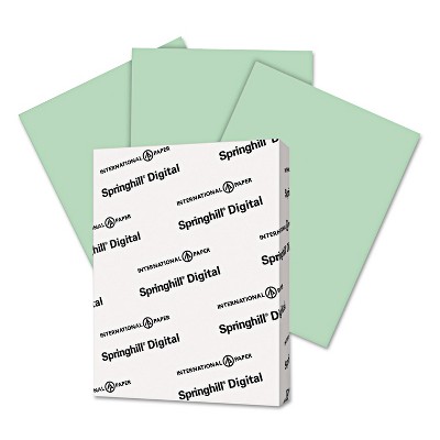 Springhill Digital Vellum Bristol Color Cover 67 lb 8 1/2 x 11 Green 250 Sheets/Pack 046000
