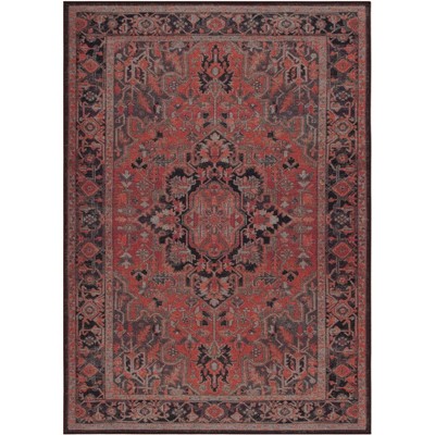 Journey Red and Navy Tufted Wool Blend Area Rug
