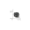 Black Bow Jewelry Sterling Silver Rose Bali Bead Charm - 2 of 3