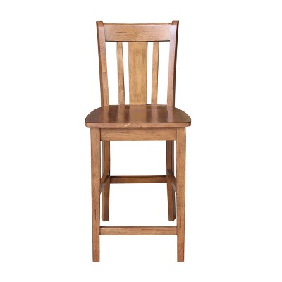 Elegant White Wood Swivel Counter Height Stool - 24" Seat