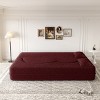 Convertible Floor Sofa Bed with 2 Pillows, Folding Foam Sleeper Couch, No-Assembly Modern Sofa for Living Room or Guest Room-Tanpinhause - 2 of 4