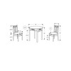 Dining Table Set - Cappuccino/Silver (Set of 3) - EveryRoom - image 4 of 4