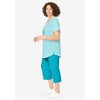 Woman Within Plus Size Two-Piece V-Neck Tunic & Capri Set - 4 of 4