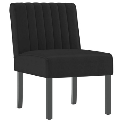 vidaXL Modern Velvet Lounge Chair - Slipper Chair with Solid Wood Legs, Comfortable High-Density Foam Cushioning