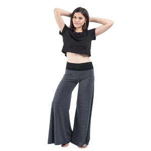 Coolmee Women's Sweatpants Color Block Low Rise Fold Over Waist Baggy ...