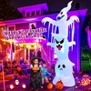 Tangkula 10FT Tall Halloween Inflatable Stacked Ghosts w/ Built-in RGB Lights Inflatable Overlap Ghosts Halloween Decor w/ Ropes & Stakes - 4 of 4