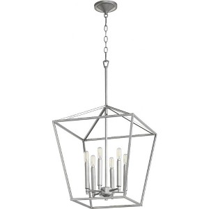 Quorum Lighting Gabriel 6-Light Entry Pendant, Classic Nickel, 17W x 21H - 1 of 1