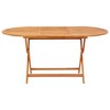 vidaXL Folding Patio Table 63Inchx33.5Inchx29.5Inch Solid Eucalyptus Wood - 2 of 4