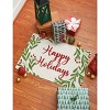 Gallerie II 24"x36" Happy Holidays Holly Branches Dhurrie Decorative 2'x3' Christmas Area Indoor Rug Mat - 3 of 4