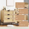 Acekool 6-Drawer Farmhouse Rattan Dresser – Storage Cabinet with Modern Charm - 4 of 4
