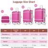 Lyngins Hardside 20/24/28 Inch 4PCs Luggage Sets with Cosmetic Case,Spinner Wheels,TSA Lock,Expandable Suitcases Sets for Family Trips,Travel - 3 of 4