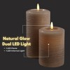 LumiPur 3.5"x7" Signature Collection Flickering Flameless LED Wax Pillar Candle Mushroom - 4 of 4