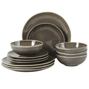 Gibson Elite Sandy Pines Stoneware 12 Piece Reactive Glaze Dinnerware Set - Service for 4 - 1 of 4