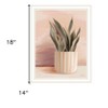 HomeRoots Striped Bohemian Plant White Framed Print Wall Art - 3 of 4
