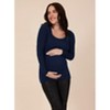 Women's Square Neck Rib Knit Long Sleeve Tee | Motherhood Maternity - 4 of 4