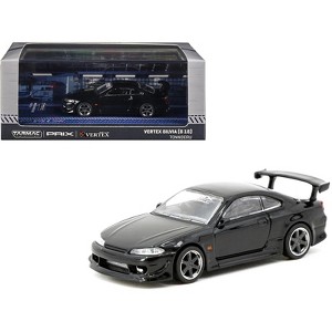 Nissan Silvia (S15) VERTEX RHD (Right Hand Drive) "PRIX-TONNDERU" Black "Global64" Series 1/64 Diecast Model Car by Tarmac Works - 1 of 4