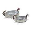 Cheung's Dottie Set of 2 Galvanized Metal Hen Planters - 2 of 4